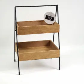 214837 Horizon Group Usa 2tier Retail Counter Tiktok Display Shelf Home Decor Brown New