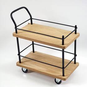 Horizon Group Usa 214838 2 Tier Retail Counter Tiktok Display Cart Home Decor Brown New