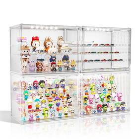 Hoyoja 868b-d Clear Acrylic Display Case With Light For Figures/collectibles Figurine Disp