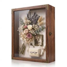 Hpjapril Sd-01-1 Shadow Box Frame 13x16 Large Memory Display Case With Retro Metal Corner Acc
