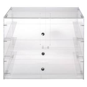 Hubert 1826fsrs Pastry Display Case With Chrome Knobs Rectangular Front And Rear Serve