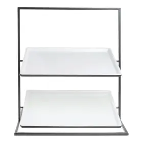 14620 Hubert 23546 Bakery Display Stand 2-tier Black - 23 1/10l X 13 4/5w 25 1/5 Inch H