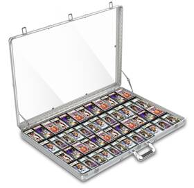 Hupsjer Cdc32-hx-sl Card Display Case Large Aluminum 34 Inch L X 22 W Lockable Trading Wi