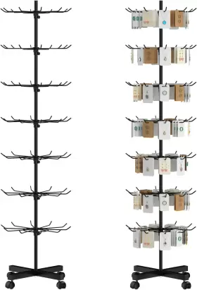 Hypergiant 696536886319 Retail Display Stand 7 Tier Rotating Rack For Store Keyring