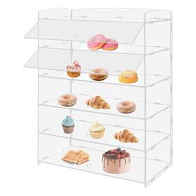 Ilworktls Ykxn5w4wdhs8-lcy 5 Tier Acrylic Display Case With Doors Countertop Bakery Pastry