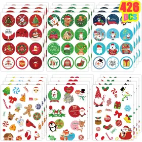 Imishm001 Imishm 747832681525 426pcs Christmas Stickers 6 Unique Designs Removable Sticker
