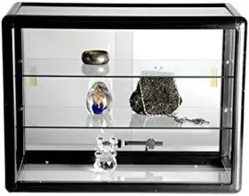 Inc. 726084197992 Counter Top Glass Case Standard Aluminum Framing With Sliding Door And L