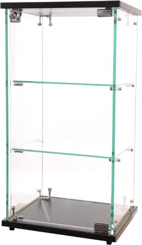 65286 Infinity Display Case Clear Countertop 12 Inch W X 14 D 27 H Jewelry Lock