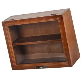 6vx205h2o01l03g916jd Ipetboom Shadow Box Display Case Wooden Cabinet 30x23cm Brown Transparent