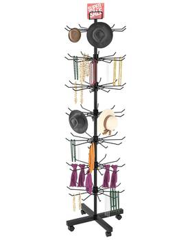 Ipexi 744110730081 Retail Display Stand 7 Tier For Store Movable Shop Spinner Jewelry Keyri