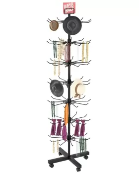 Ipexi 744110730081 Retail Display Stand 7 Tier For Store Movable Shop Spinner Jewelry Keyri