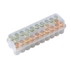 Jalowin 3ml24zzbhh001 2 Pack Stackable 10 Slot Vial Organizer For Refrigerator Clear Storage Case