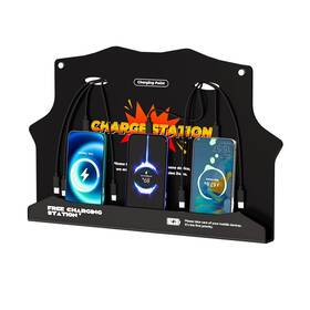 Jarediristy 742440250903 Wall Mounted Cell Phone Charging Station With 8-port High-speed Cables U