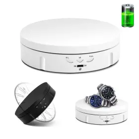 Five-028 Jayegt Motorized Rotating Display Stand 5.74inch /22lb Load Small White