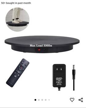 Jayegt Jy-60cm-b Motorized Rotating Display Stand 23.6 Inch 330lbs Load 360 Degree Electric Rotation