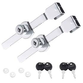 Jiangshen 791290197241 2 Pcs Glass Cabinet Lock Display Case Wine Security Showcase Lo