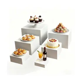 Jiaohenanze 704593665188 6pcs Buffet Risers Acrylic Display Dessert Table S