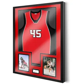 Km-juexica-1874822 Juexica Jersey Frame Display Case Shadow Box 32 X 24 Inch With Photo A