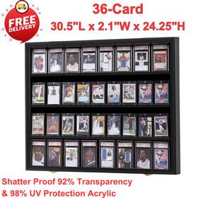 Kcrasan 795890851145 36 Graded Sports Card Display Case For Basketball Football Hockey Uv Protection