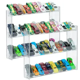 Klyc25030z Kislane 2 Pack Clear 3-tier Display Case For 1 64 Toy Cars Holds 30 Diecast Ve