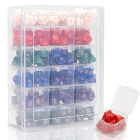 Yc24002a Kislane Plastic Storage For 210 Dices Display Case With 18 Boxes Each Holding Up To