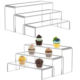 Koskwkreo 722549919970 6 Pcs Clear Acrylic Display Risers For Collectibles Figures And Perfume Tie
