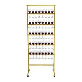 Kumoyou Qq#833 5-tier Champagne Wall Holder Metal Glass Display Stand Hold 40 Gl