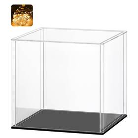 Lasoa 414743760350 Acrylic Display Case For Collectibles Alternative Glass Box With Bla