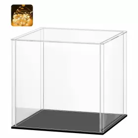 Lasoa 414743760350 Acrylic Display Case For Collectibles Alternative Glass Box With Bla