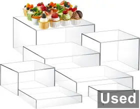 Fouw0qq6227 Leinuosen 7 Piece Acrylic Display Box Cubes Clear