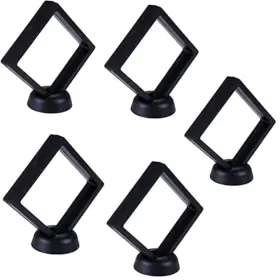 A1013 Levery 5 Pcs 3d Floating Frame Display Holder With Stands Thin Film Jewelry Storage