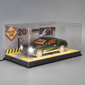 Loveposely Cz24332 Acrylic Display Case With 1/24 Green Bentley Continental Mode