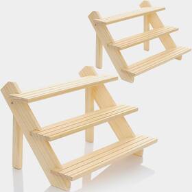 Lubanhand Zsj00002 3 Steps Display Riser 2pcs Earring Stands Showcase Cascading Merchand