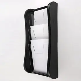 Upw0b003a4x2000 M&t Displays Wall Unit 3 Tier 8.5x11 Mounting Plastic Clear Pet Pocket File Organizer