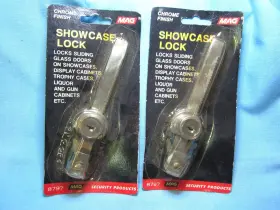 8797 Mag 2 Pack Keyed Showcase Case Sliding Locks Display -chrome Plated #8797
