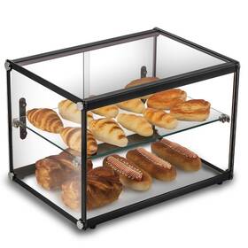 Marchia Sa65 22 Inch Countertop Dry Straight Glass Display 2 Shelves Rear Access