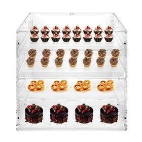 Martexbuy 796713555349 Countertop Pastry Bakery Display Case Commercial Acrylic Bread Cupcake Displ
