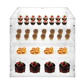 Martexbuy 796713555349 Countertop Pastry Bakery Display Case Commercial Acrylic Bread Cupcake Displ