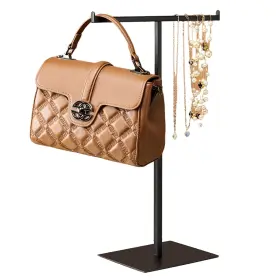 Mckechsion 768795381147 Display Stand Stainless Steel Jewelry Towers Bag Tabletop Double Hook H