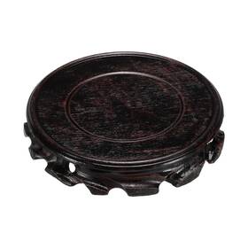 Metallixity 743151066371 Wooden Stand Holders Displays Base 120mm Diameter Black For Vase Bonsai Stone
