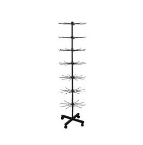 Mitoltpoci 755526664594 Black Retail Display Stand 7-level Store Movable Spinner Jewelr