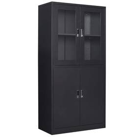 Mlezan Dbdq2022131b Free Standing Cabinets 71 Inch Combination Adjustable Shelves Metal Black