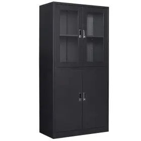 Dbdq2022131b Mlezan Free Standing Cabinets 71 Inch Combination Adjustable Shelves Metal Black