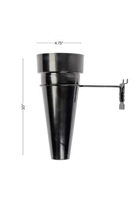 Modern 751010001-999 Black Waterproof Floral Display Vase With Wall-mount Bracket 20 Pack