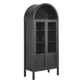 Modway Eei-6638-blk Tessa Tall Arched Storage Display Cabinet