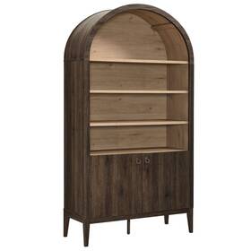 Modway Eei-7169-wal-loa Nolan 74 Inch Tall Wide Arched Storage Display Cabinet Bookshelf
