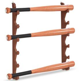 Morningro Morningro-dfgh-8563 2 Pcs Baseball Bat Wall Mount Display Wood Rack With Holders Horizontal B