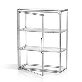 Mshomely Ms-868-a-1 Clear 3 Tiers Acrylic Display Case For Figures Collectibles 1 Pack Wall Mount