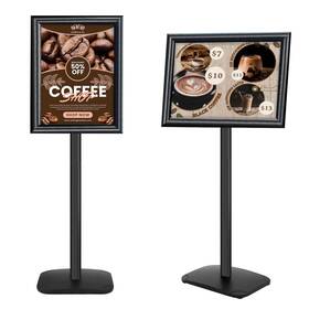 Mutualsign 600821946961 Heavy Duty Pedestal Sign Holder For Display 11 X 17 Inches Adjustable Floor
