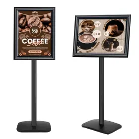 Mutualsign 600821946961 Heavy Duty Pedestal Sign Holder For Display 11 X 17 Inches Adjustable Floor